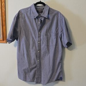Roundtree & Yorke Blue Checkered Casual Shirt